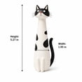 thumbnail image 4 of Cat Vase for Flowers, Quirky Handcrafted Kitty Planter, Whimsical Small Bloom Vase, Boho Desk Shelf Decor, Unique Gift for Cat Lovers (White), 4 of 6