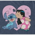thumbnail image 2 of Men's Lilo & Stitch Kisses Graphic Tee Navy Blue Heather X Large, 2 of 4
