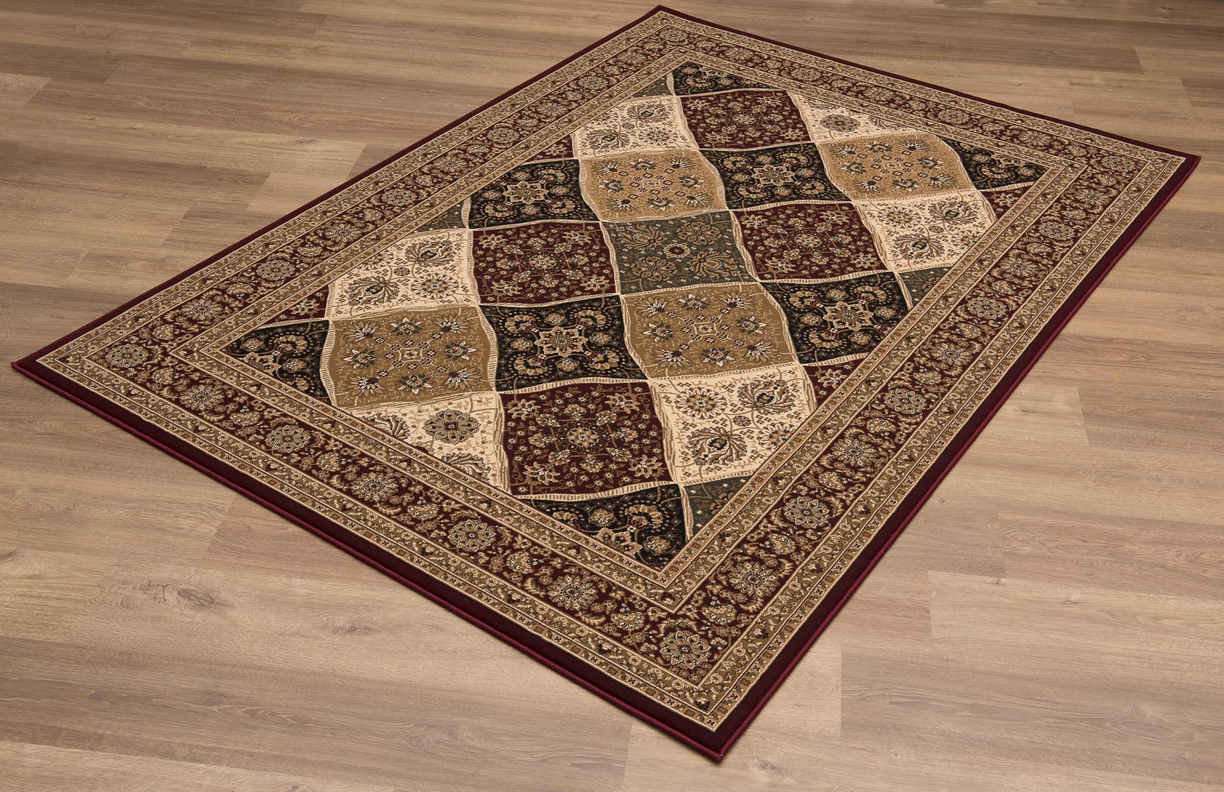 Tapis d'intérieur marocain Branch Majestic 2' x 4' (taille exacte : 2'3" x 4') - Rouge et noir - Traditionnel - Entrée, couloir, salle de bain et cuisine