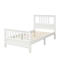 thumbnail image 5 of Xukmct Twin Size Wood Platform Bed with Headboard and Footboard, Perfect for Home Bedroom, White, 5 of 8