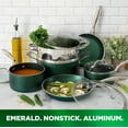 thumbnail image 4 of Granitestone Emerald Collection 10 Piece Pots and Pans Set with Ultra Nonstick Durable Mineral & Diamond Triple Coated Surface, Stainless Steel Stay Cool Handles, Oven & Dishwasher Safe, 4 of 11