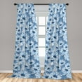 thumbnail image 2 of Daisy Pattern Window Curtains, Winter Colors Chamomile Flowers Delicate Aura with Leaves Print, Lightweight Decor 2-Panel Set with Rod Pocket, Pair of - 28"x63", Lavender Blue Blue Grey, by Ambesonne, 2 of 3