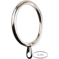 thumbnail image 2 of MERIVILLE 14 pcs Satin Nickel 2-Inch Inner Diameter Metal Curtain Rings with Eyelets, 2 of 2