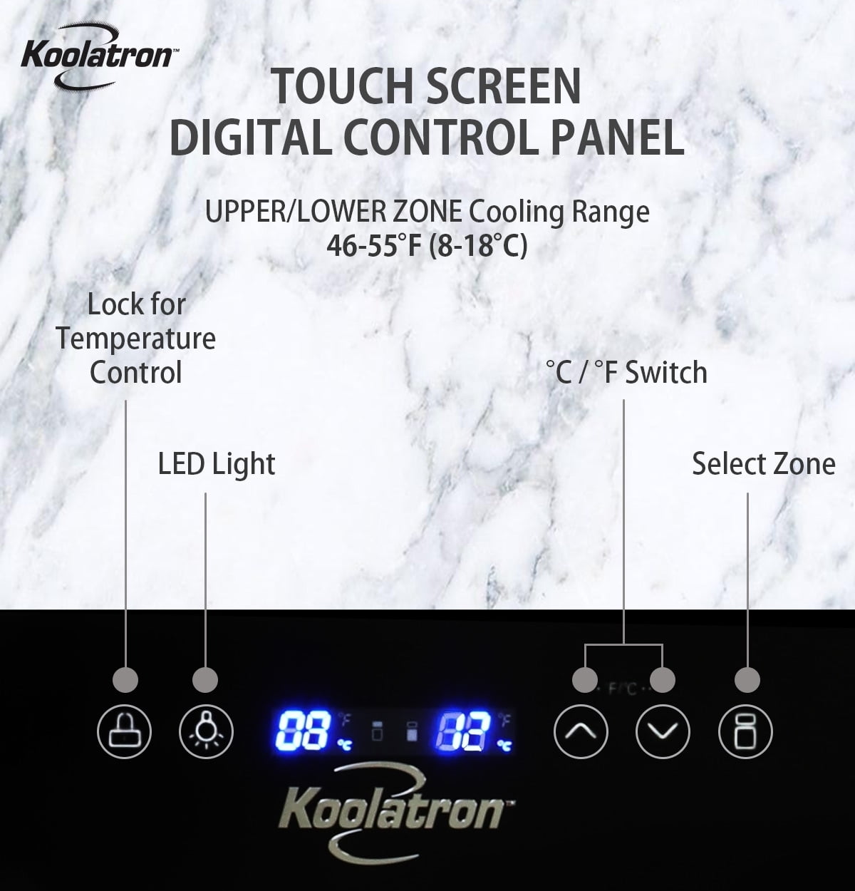 Koolatron 29 Bottle Dual Zone Wine Cooler Freestanding Wine Fridge