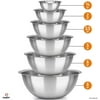 Home-it Set of 6 stainless Steel Mixing Bowls