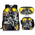 thumbnail image 3 of 3 Pcs/set 18 Inch My Hero Academia Children School bags For Boys Girls Kids Cartoon Schoolbag +Lunch bag+Pen Bag, 3 of 4