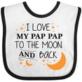 thumbnail image 3 of Inktastic I Love My Pap Pap to the Moon and Back Boys or Girls Baby Bib, 3 of 4