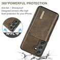 thumbnail image 6 of 2 in 1 Wallet Case for Samsung Galaxy A36 5G for Women Men, Detachable Cards Holder Magnetic Back Cover Stand Feature Shockproof Premium PU Leather Phone Cover for Samsung Galaxy A36 5G, Coffee, 6 of 12
