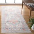 thumbnail image 2 of SAFAVIEH Arizona Mia Medallion Machine Washable Runner Rug, Turquoise/Rust, 2'6" x 8', 2 of 6