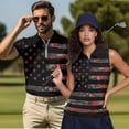 thumbnail image 6 of Uorisanigo American Flag Couples' Outfits His and Hers Clothing Mens Golf Shirts Blouse Short Sleeve Sports Tops and Womens Golf Shirts Quick-Dry Workout Tank Tops Size S, 6 of 8
