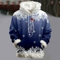 thumbnail image 2 of Women's Christmas Hoodie 2025 Long Sleeve Trendy Trim Snowflake Graphic Hooded Sweatshirt with Pockets Xmas Pullover Top, 2 of 4