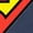 Navy Blue: Classic, variant on Mens Superman Bright Comic Logo T Shirt