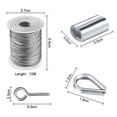 thumbnail image 4 of FrostHike 19Pcs/set 15M 2mm Convenient Stainless Steel Wire Rope Cable Hooks Hanging Kit, 4 of 5