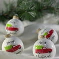 thumbnail image 3 of Glass Christmas Tree Ornaments - 67mm/2.63" [4 Pieces] Decorated Balls from Christmas by Krebs Seamless Hanging Holiday Decor, 3 of 4