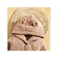 thumbnail image 4 of Baby Boys Girls Cable Knit One-Piece Jumpsuit Hoodie Long Sleeve Button-Down Long Rompers Jumpsuits for Fall Winter, 4 of 9