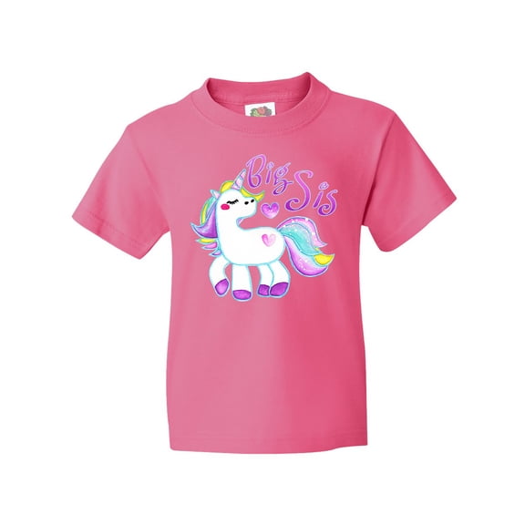 Inktastic Big Sis Unicorn Youth T-Shirt