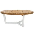 thumbnail image 5 of Safavieh Leo Outdoor Patio 3 Leg Round Coffee Table, Natural, White, 5 of 10