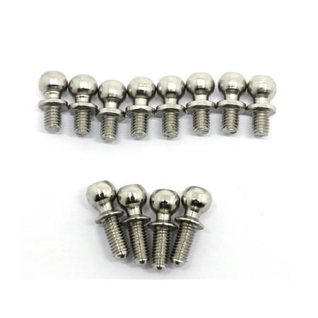 

12Pcs Metal M3 Hex Ball Head Screws for 144001 144002 124016 124017 124018 124019 RC Car Spare Parts Accessories
