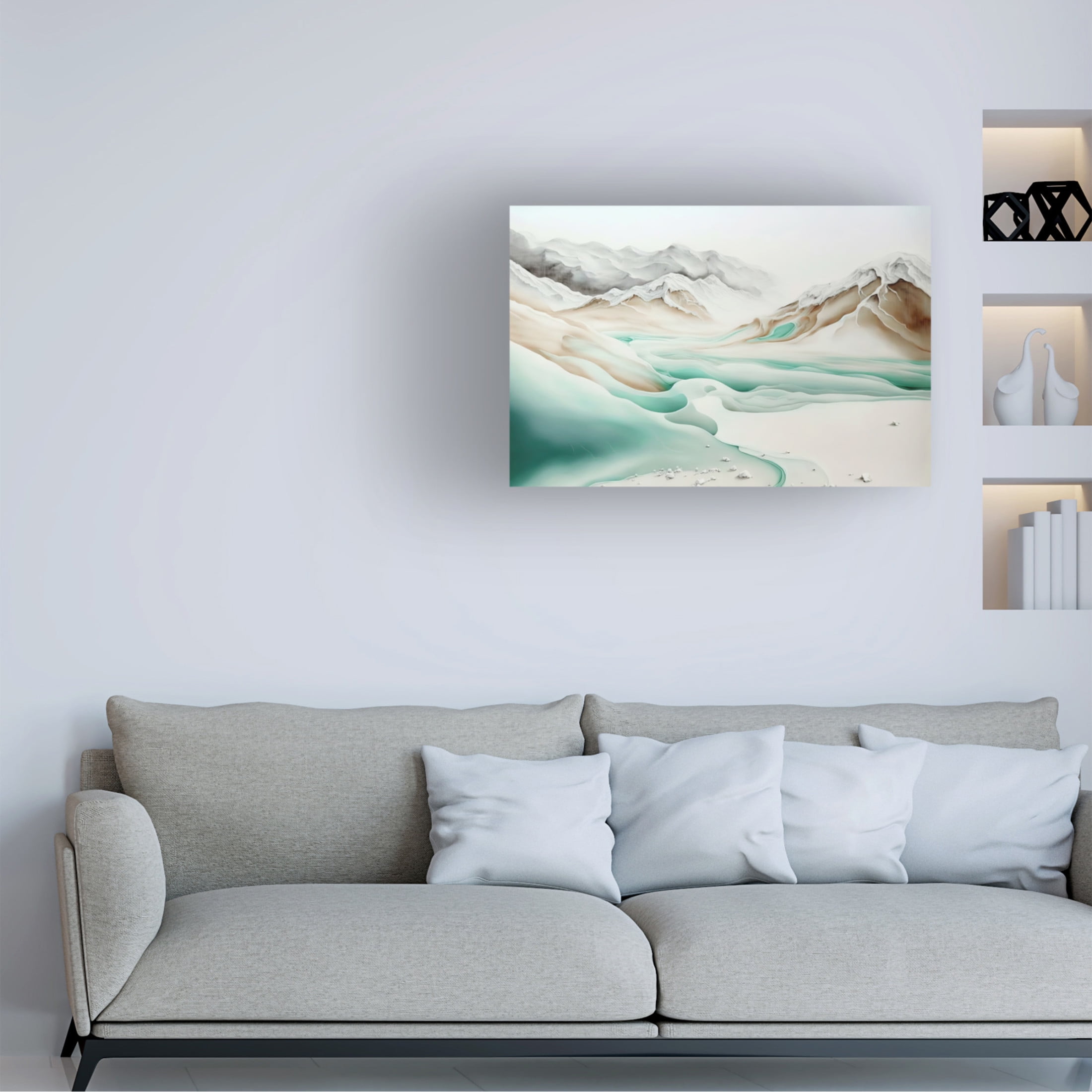 Canvas Wall Art - Treechild 'Frozen Landscape' Wall Art for Living Room, Bedroom, or Office D?cor by Trademark Fine Art - 24 x 16 Inches