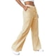 thumbnail image 2 of Pantalones de Salón A Rayas de Pierna para Mujer, Cintura Elástica y Bolsillos Amarillo XXL, 2 of 7