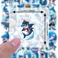 thumbnail image 6 of 35pcs-50pcs Cartoon Shark Stickers Adventure Stickers Ocean Animal Stickers for Luggage Laptops Suitcases, 6 of 9