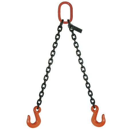 1/2" G80 Double Leg Welded Lifting Sling w/Sling Hooks - 20'