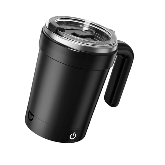 Electric Mixing Cup with Stir & LCD Temp Display, Rechargeable Mug for Coffee, Protein Shakes, Detachable Base