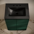 thumbnail image 4 of St. Tropez 24" Freestanding Bathroom Vanity in Green Oak with Black 3-Hole Widespread Sink Top, 4 of 6