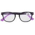 thumbnail image 4 of Gafas de lectura de moda Marcos tradicionales Unisex Hombres Mujeres Anteojos para personas mayores (+150 Negro Púrpura), 4 of 8