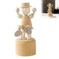 thumbnail image 2 of Mozhitti Cute Wooden Puppet Figurine Mini Dancing Horse Desktop Decor 11.2cm Height Wood Craft Ornament For Home Desk Decoration, 2 of 4