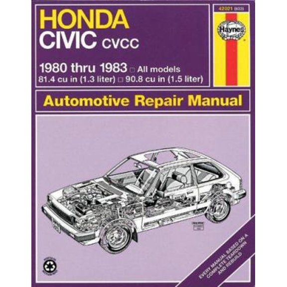 Pre-Owned Honda Civic CVCC: 1980 thru 1983: All Models 1.3 & 1.5 liter (Automotive Repair Manual) (Paperback) 1850100748 9781850100744