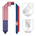 thumbnail image 2 of Serbia & USA United States Flag Shawl Sash Stole Graduation Shawls Wraps Scraf For International Study, 2 of 5
