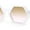 White - Brown Pink, variant on Womens Retro Chic Octagonal Plastic Mod Fashion Sunglasses All Black