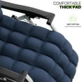 thumbnail image 6 of VibrantEcho Zero Gravity Chair with Cushion, Reclining Outdoor Patio Lounge Chair, Folding Indoor Anti Gravity Recliner, Portable Lounger with Removable Cup Holder Side Tray and Pillow Headrest(Blue), 6 of 17