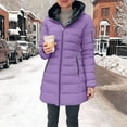 thumbnail image 6 of purcolt Womens Sherpa-Lined Long Puffer Jacket Lightweight Quilted Full-Zip Water-Resistant Packable Hooded Down Coat (Available in Plus Size), 6 of 9