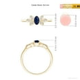 thumbnail image 4 of ANGARA Natural Vintage Style Oval Blue Sapphire Ring with Diamond Accents in 14K Yellow Gold for Women (Size-5x3mm) | September Birthstone, Anniversary, Jewelry Gift for Women | Natural Sapphire Ring, 4 of 8