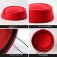thumbnail image 2 of Sombrero de azafata, sombrero de copa, sombrero de aerolínea, sombrero de banda para espectáculos en escena para mujer, 2 of 3