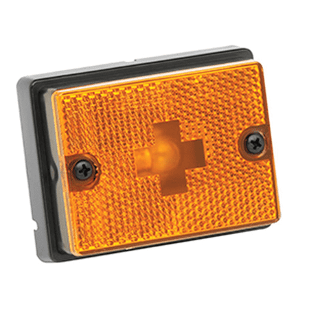 Wesbar 003338 Amber Square Side Marker Marine Light Lens – Replacement Clearance Light With Screw 2 thumbnail image