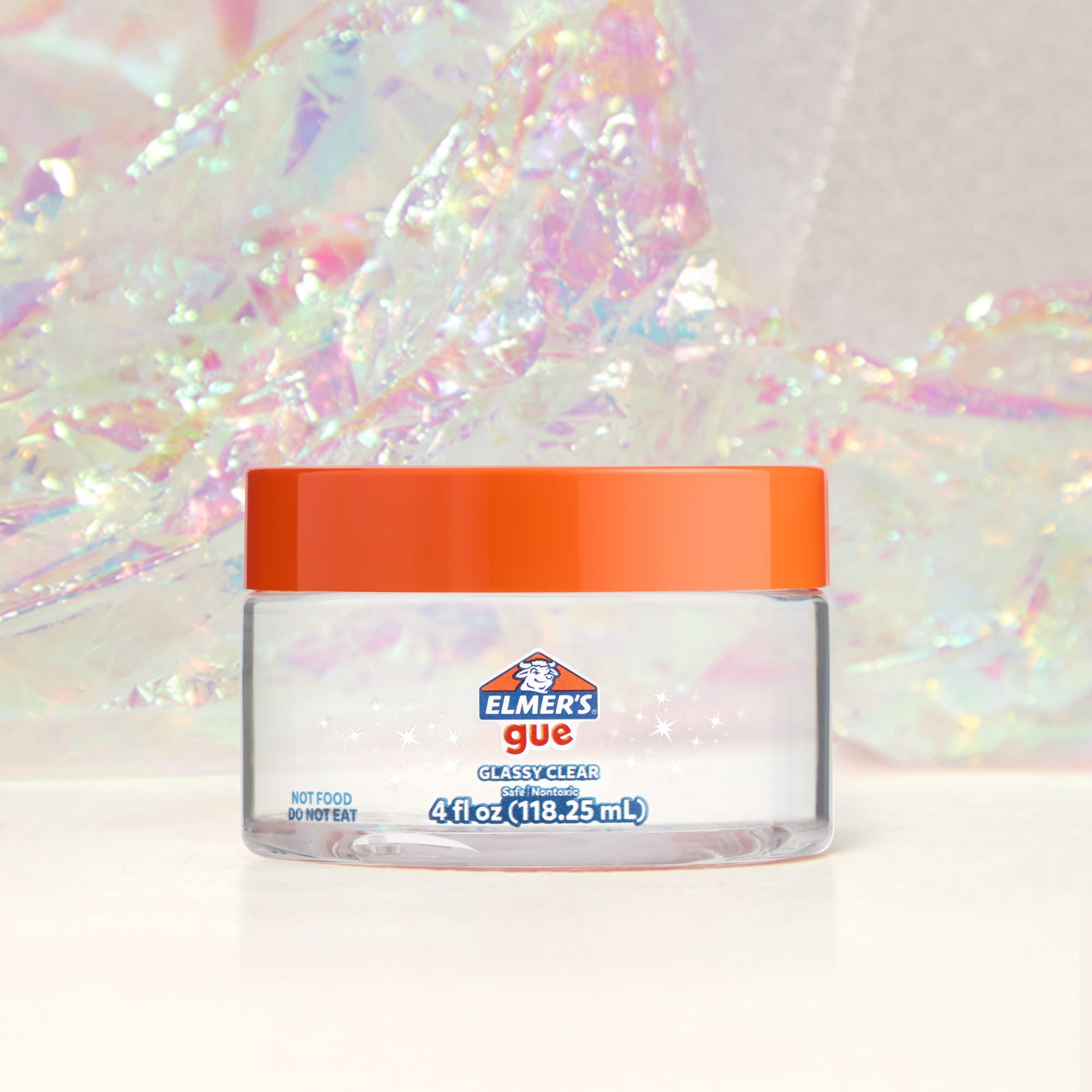 Elmer's Gue Premade Slime, Glassy Clear Slime Great for Mixing in Add-ins, 1 Count (4 oz.)