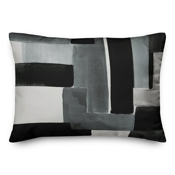 Creative Products Black Abstract Design 14x20 Indoor / Outdoor Pillow