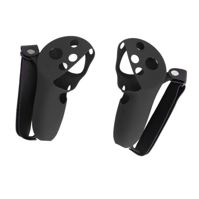Controller Grip Cover, VR Controller Grip Cover Silicone Adjustable Washable Knuckle Straps For Exploration Hall Black,Red,Light Grey,Blue
