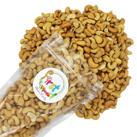FirstChoiceCandy Roasted Unsalted Whole Cashews Nuts Snacks, No Salt, 2 Pound