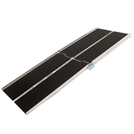 7-ft x 30-in Portable Multifold Wheelchair Ramp 800 lb. Weight Capacity, Maximum 14-in Rise
