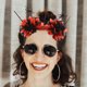 thumbnail image 4 of KAKOWELY Diadema de Halloween, tocado de araña, flores artificiales, tocado para festival, fiesta de cosplay, disfraz de mascarada, gótico, fantasma, novia, accesorios para el cabello de boda, 4 of 4
