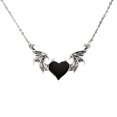 thumbnail image 1 of Collar De Corazón De Ala Del Diablo Para Mujer, Collar Con Colgante En Forma De Corazón A La Moda, Collar De Estilo Retro, Joyería Eigraketly AP005948-00, 1 of 6