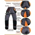 thumbnail image 4 of Notus Men's Work Safety Pants Cordura Knee Reinforced Casual Tactical Trousers Utility Tools Holster Pockets S1 Gray 38-34, 4 of 6