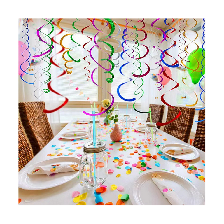 Usmik party decorations hanging swirl birthday streamers party supplies 30  pcs