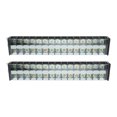 thumbnail image 3 of Abastado 2 Piezas Bloque de Terminales 60A 660V Tira de Barrera de Terminales de Tornillo de Doble Fila para Distribución de Energía de Túnel de Iluminación de Puentes 15 Posiciones, 3 of 8