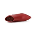 thumbnail image 4 of BLISSFUL STEP Women's Pointed Toe Zipper Stiletto Heels Ankle Boots Red 8, 4 of 8