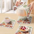 thumbnail image 5 of Mushroom Fox Pot Holders for Kitchen Heatproof Potholder, 4 Pack Green Leaf Butterfly Red Retro Plant Hot Pads Multipurpose Oven Pads Cloth Potholders Trivet for Cooking and Baking, 5 of 8